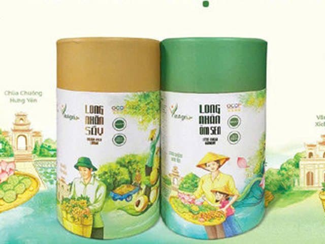 Hộp long nhãn sấy và long nhãn ôm sen Vinagri